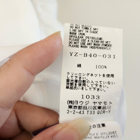 Yohji Yamamoto Takeshi Kosaka By Y's Pink Label White Shirt Removable Slv Sz 2 - Picture 16 of 16